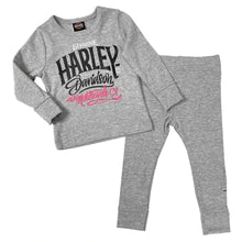 Harley-Davidson Toddler Girls' 2 Piece Set, Long Sleeve T-Shirt & Pant Set