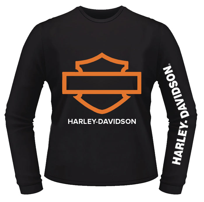 Orange Outline Men's Long Sleeve Tee - Dealer Branded