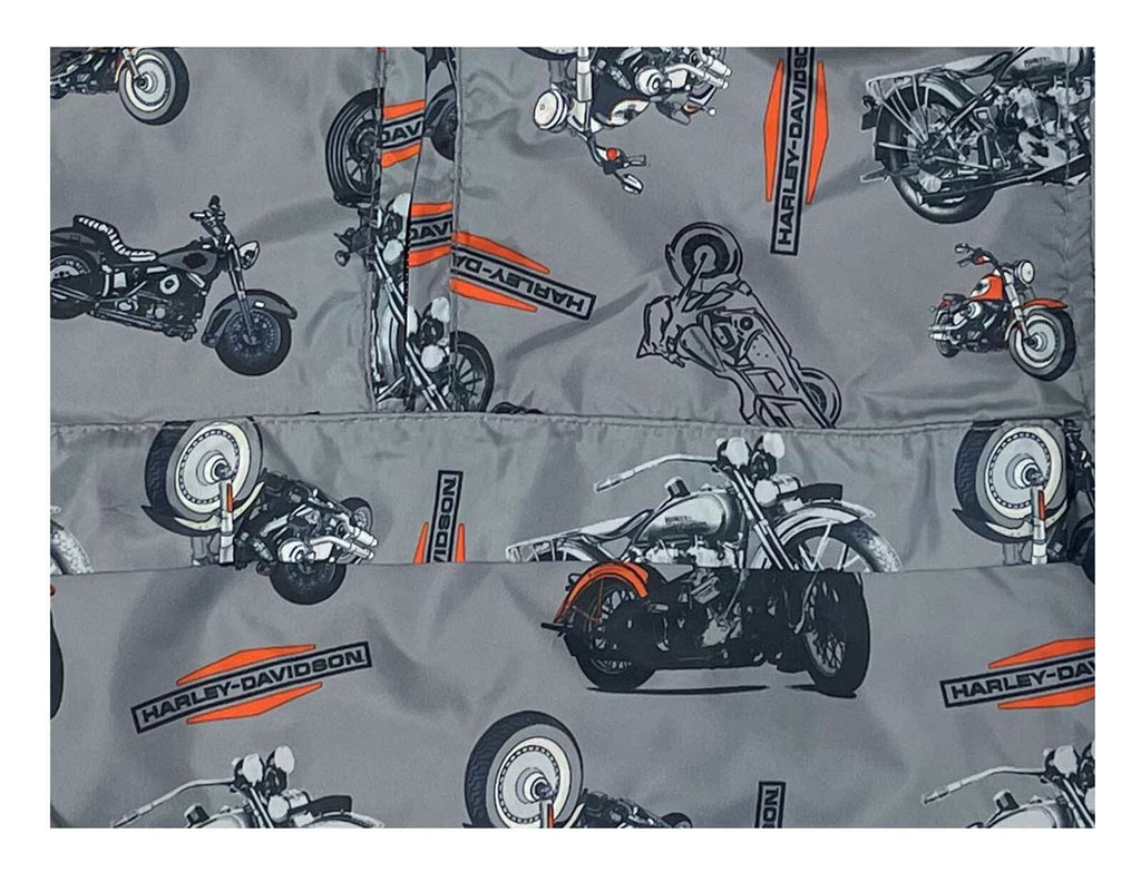 Harley-Davidson® Little Boys' 1/4-Zip Bike Printed Hooded Toddler Windbreaker