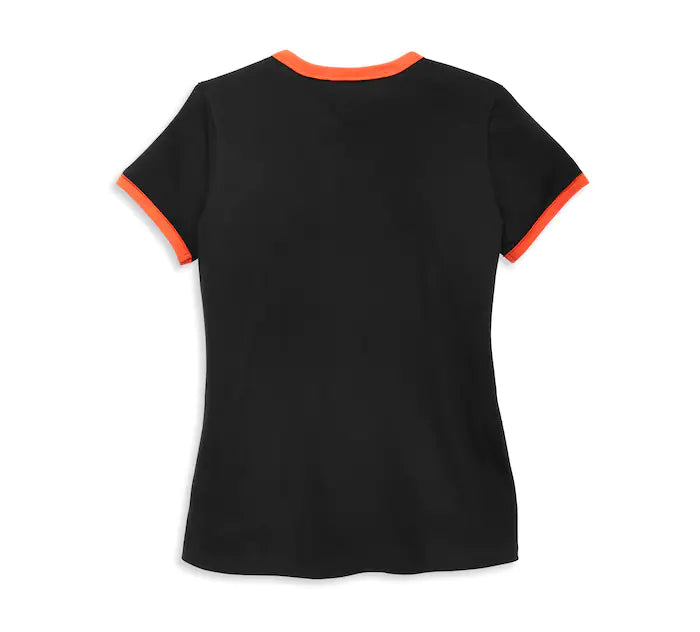 Women's Iconic V-Neck Shoulder Stripe Tee