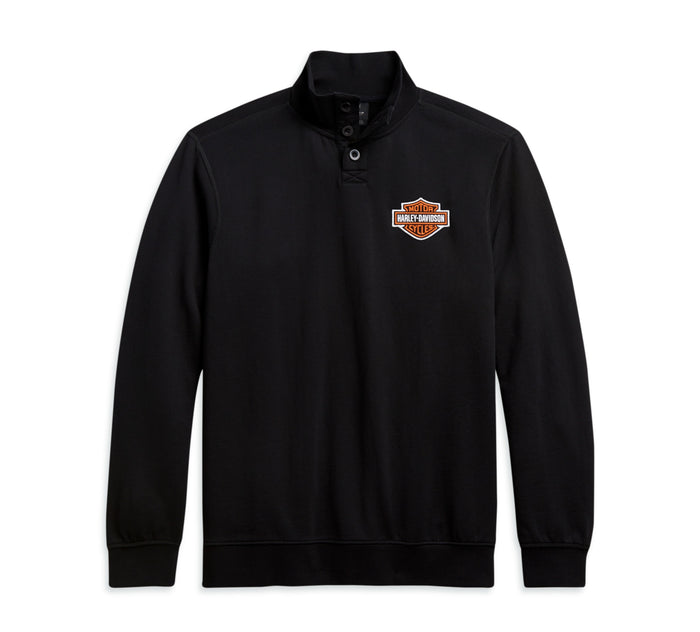 Harley-Davidson® Men's Button Mockneck Sweater