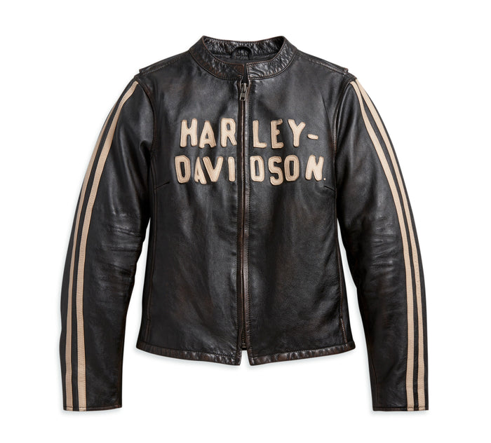 Harley-Davidson® Women's Sleeve Stripe Leather Jacket