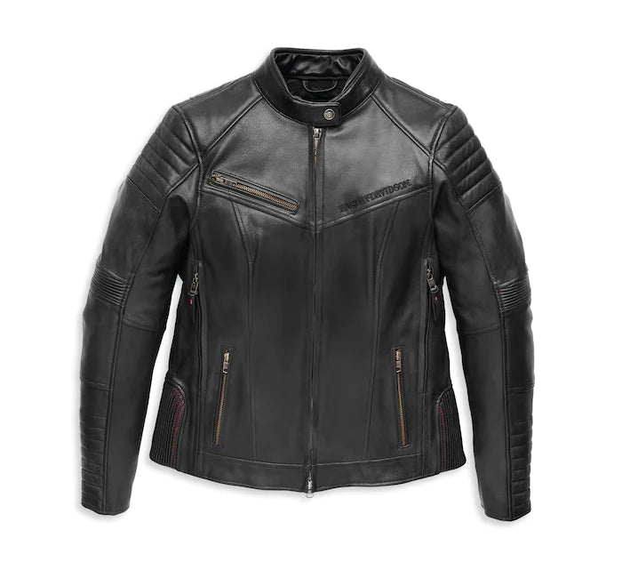 Women's Willie G® Leather Jacket with Rhinestones