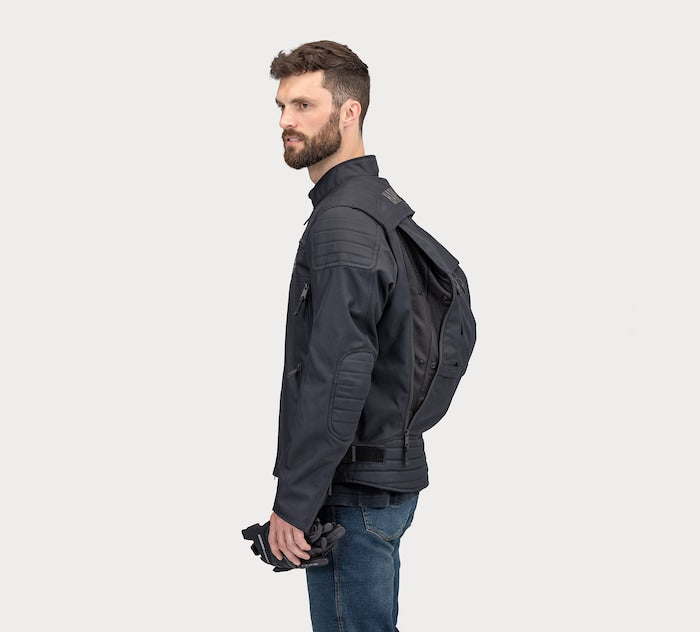 Men's Bagger Textile Riding Jacket with Backpack
