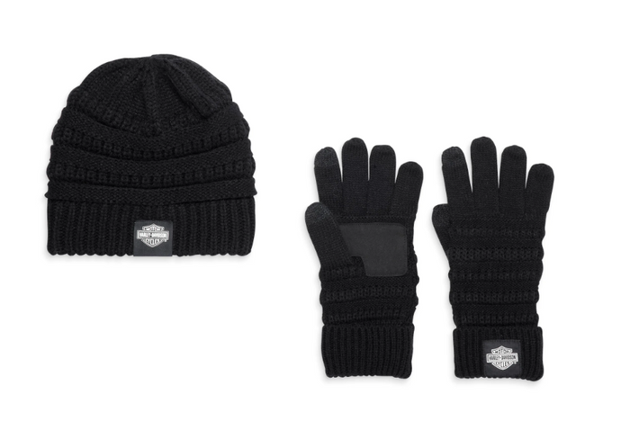 Women's Open Road Knit Hat & Glove Set - Black Beauty