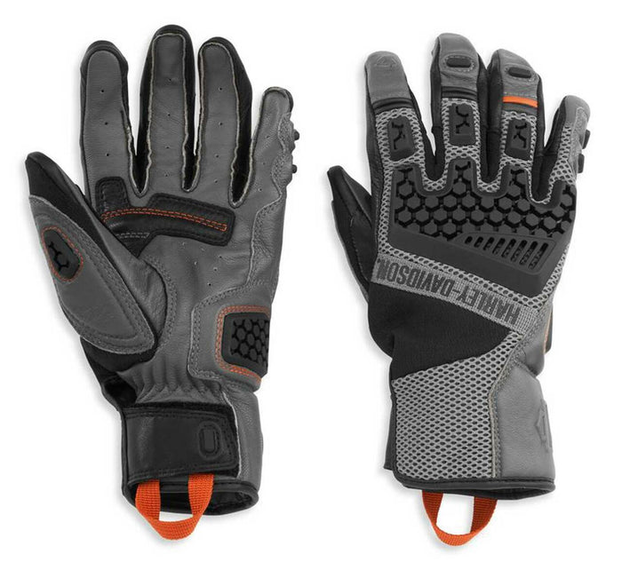 Harley-Davidson® Men's Grit Adventure Full-Finger Gloves, Black