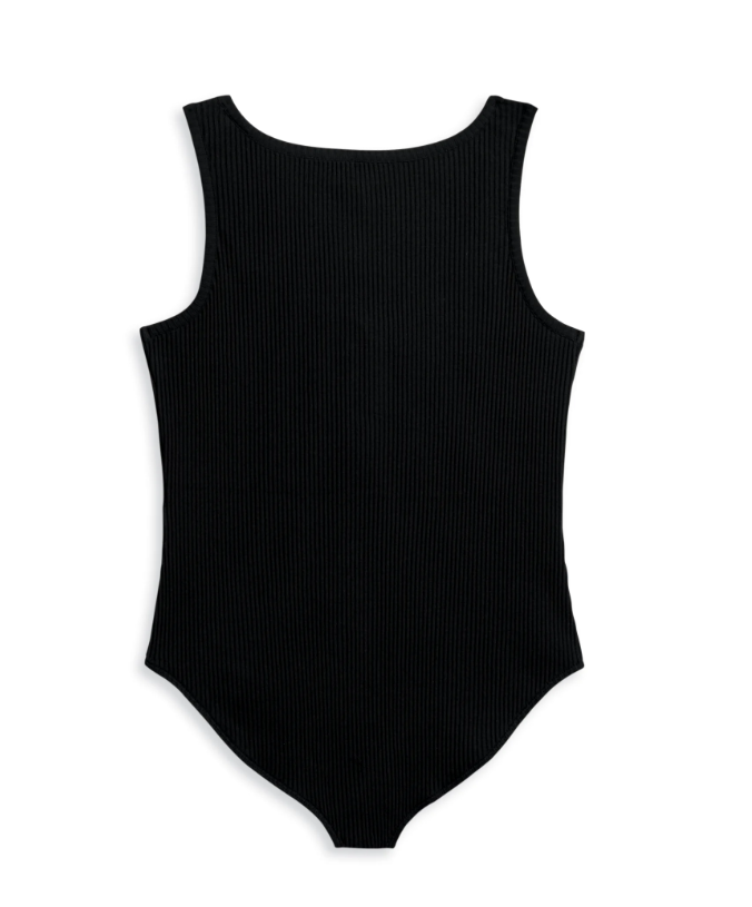 Women's Iron Bond Henley Bodysuit - Black Beauty
