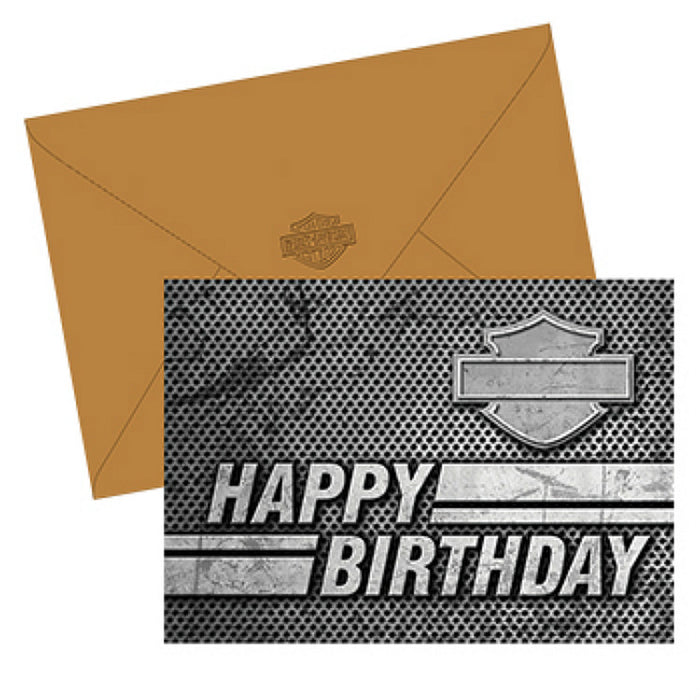 Harley-Davidson® Silhouette Bar & Shield® Birthday Cards