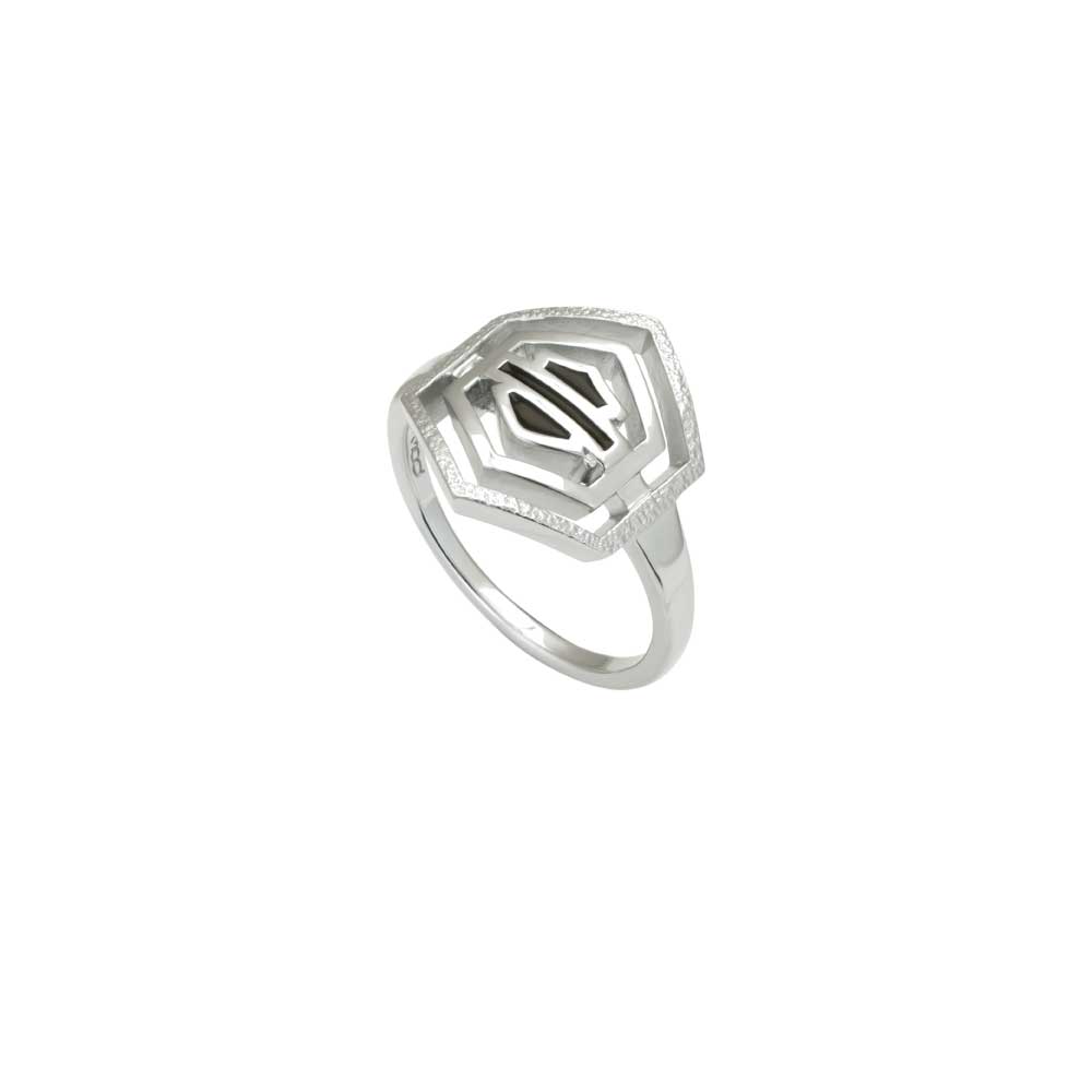 Harley-Davidson® Women's Sterling Silver Hexagon Ring