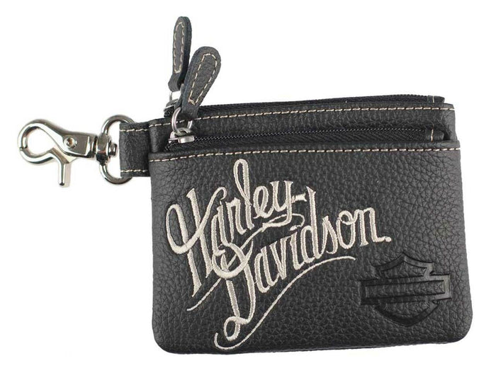 Harley-Davidson Women's Heavy Metal Stud Genuine Leather Clutch Wallet -  Cream at  Women's Clothing store