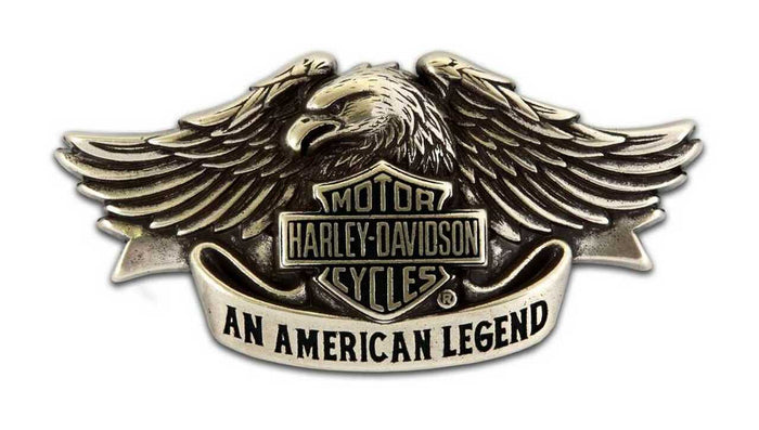 Harley-Davidson® Mens Belt Buckle Brushed Chrome American Legend