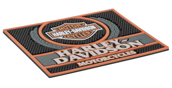 Harley-Davidson® Custom Motorcycles Rubber Bar Mat - 14 x 12 inches