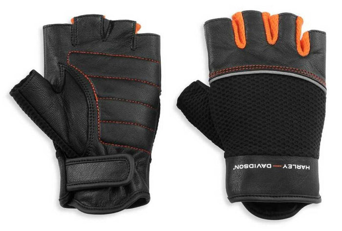 Harley-Davidson® Women's New Horizon Mesh & Leather Fingerless Gloves