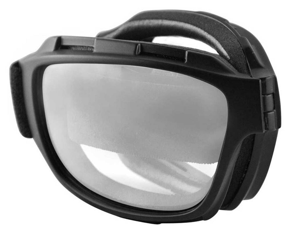 Harley-Davidson® Men's Bend Clear Lens Goggles, Collapsible Black Frames