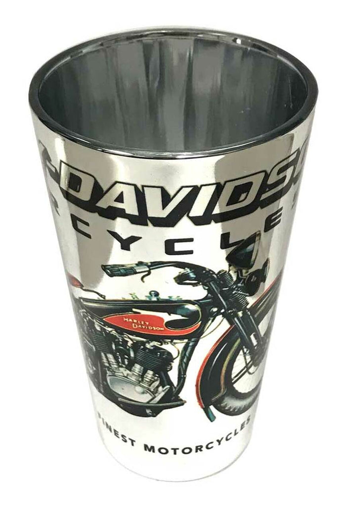 Harley-Davidson® Vintage Motorcycle Pint Glass - Silver, 16 oz.