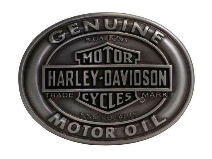 Harley-Davidson® Men's Belt Buckle Genuine Motor Oil Bar & Shield