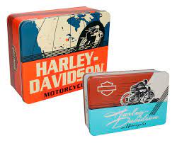 Harley-Davidson® Vintage Poster Graphics Storage Tins | Set of Two