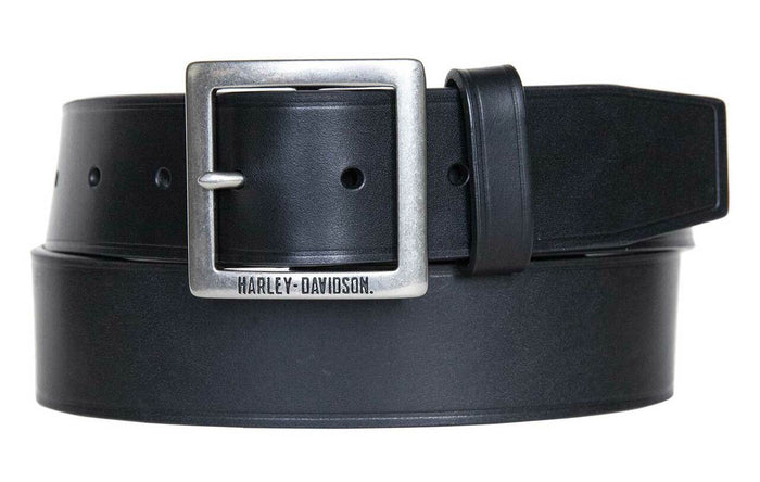 Harley-Davidson® Men's Heritage Garrison Genuine Leather Belt - Antique Nickel