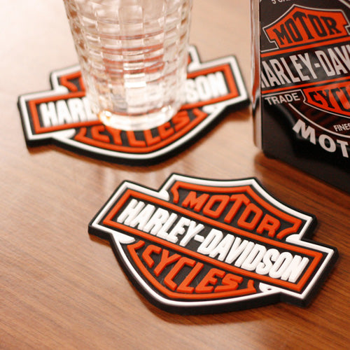 Harley-Davidson® Bar & Shield Rubber Coaster Set of 4